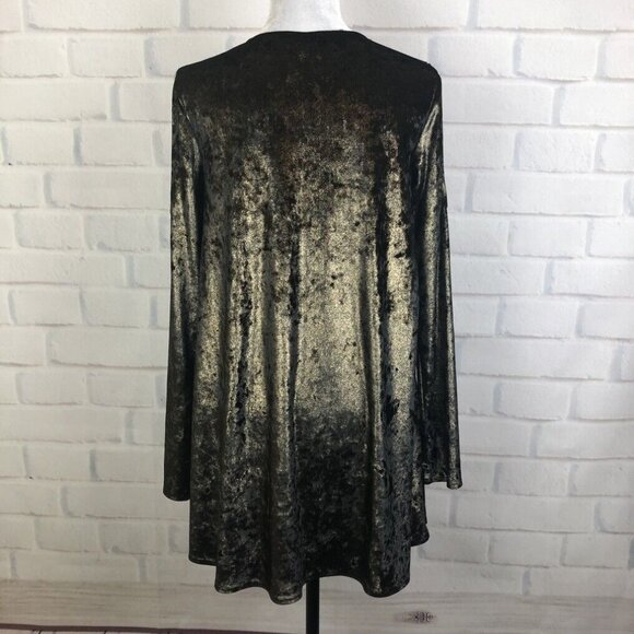 Show Me Your Mumu Stretch Crushed Velvet Teddy Tunic Size S Gold - Picture 3 of 8